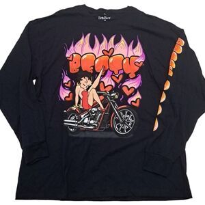 Betty Boop black long sleeve graphic tee size 1X